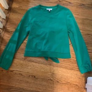 Kelly green current air sweatshirt with ties in the back size m